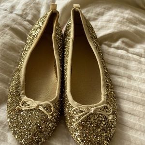 Jcrew cuts girls sequin ballet flats size 2